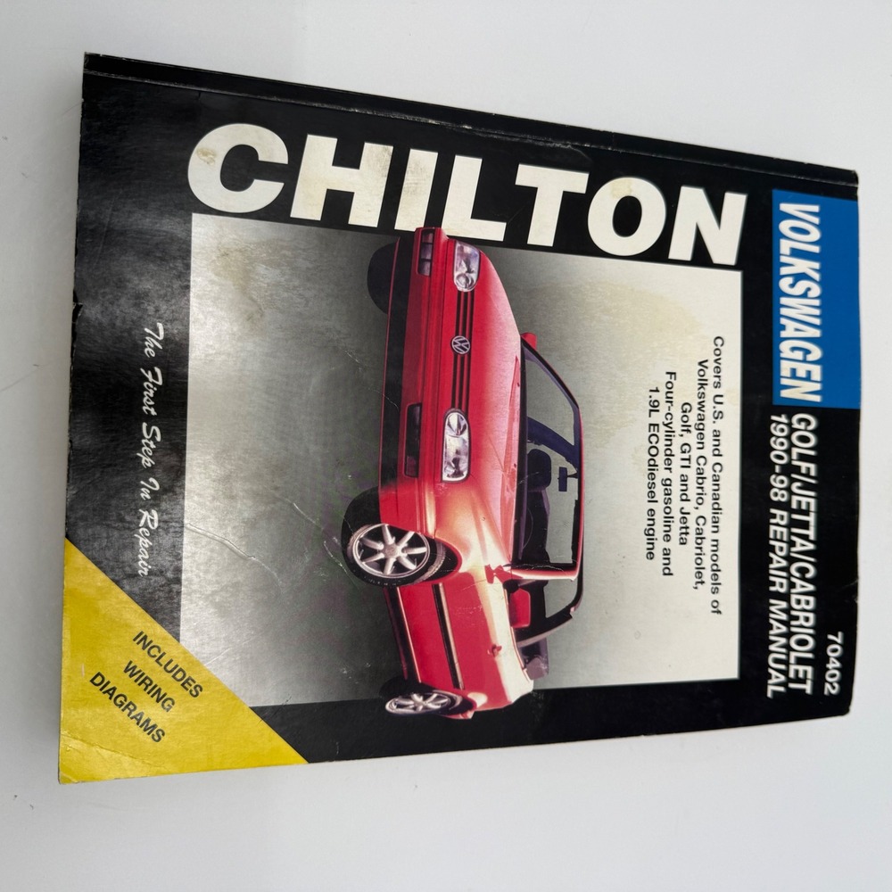 Chilton Volkswagen Golf Jetta Cabriolet 1990-1998 Repair Manual 70402 VW Guide